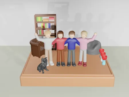 4-fos-3d-nyomtatott-csaladi-portre